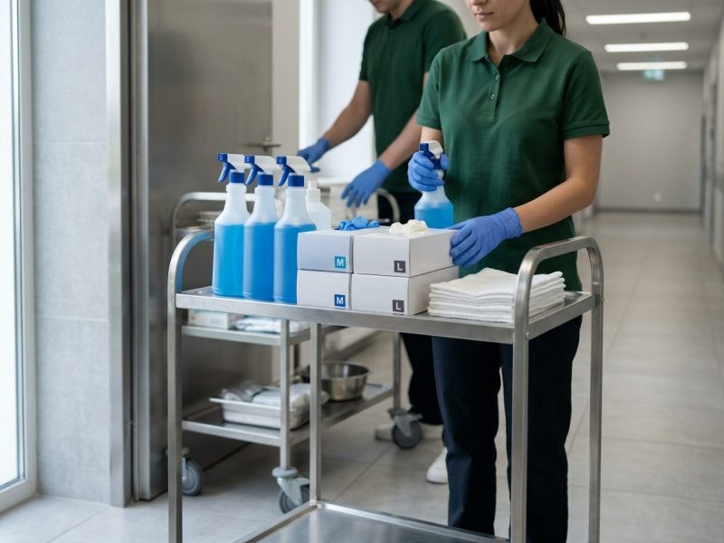 EPA-registered disinfectants and equipment