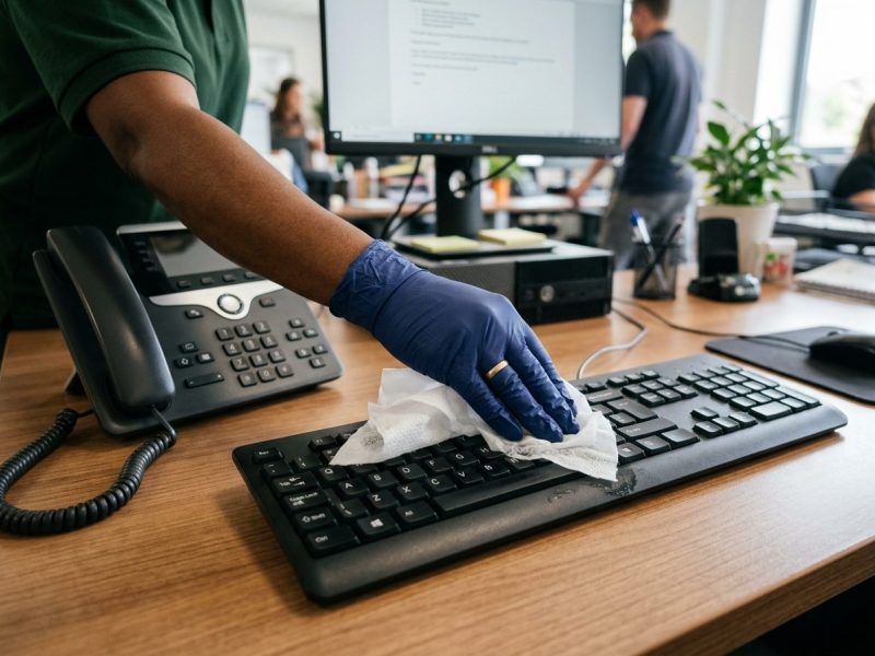 High-touch surface disinfection program