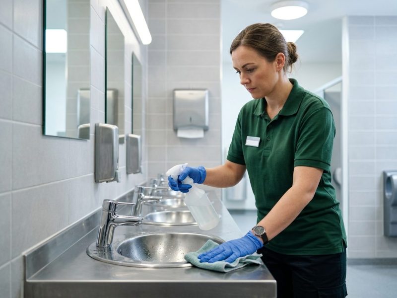 Deep restroom disinfection service