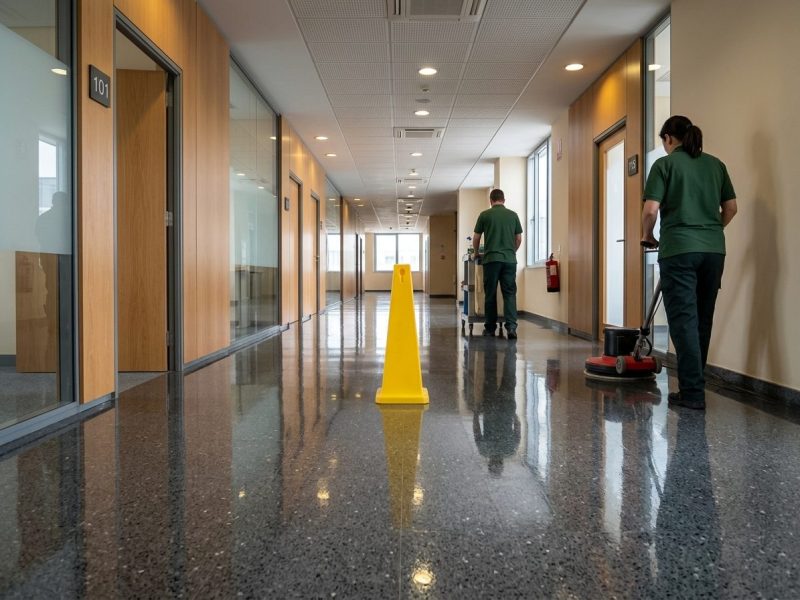 Commercial floor care program with strip and wax