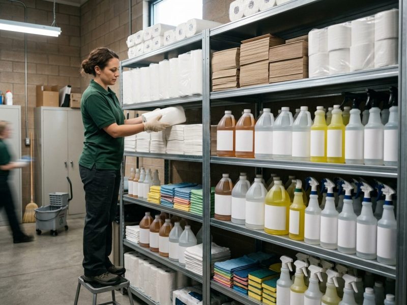 Janitorial supply management and restocking