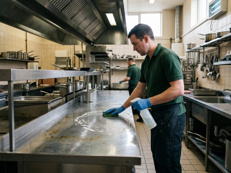 Commercial kitchen deep cleaning